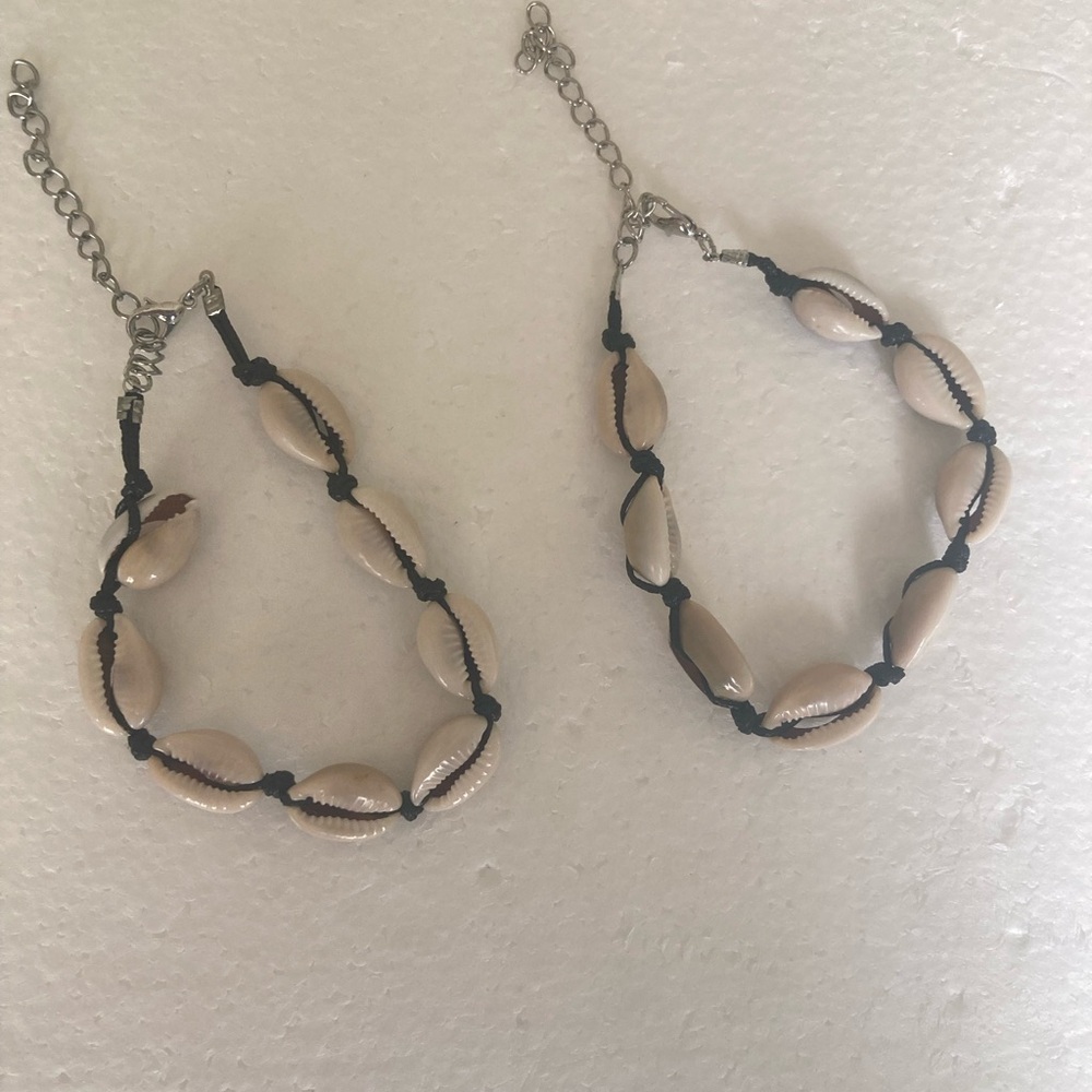 Sea Shell Charm Anklet Set NWOT